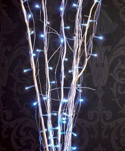 Blue and Silver Twig Lights