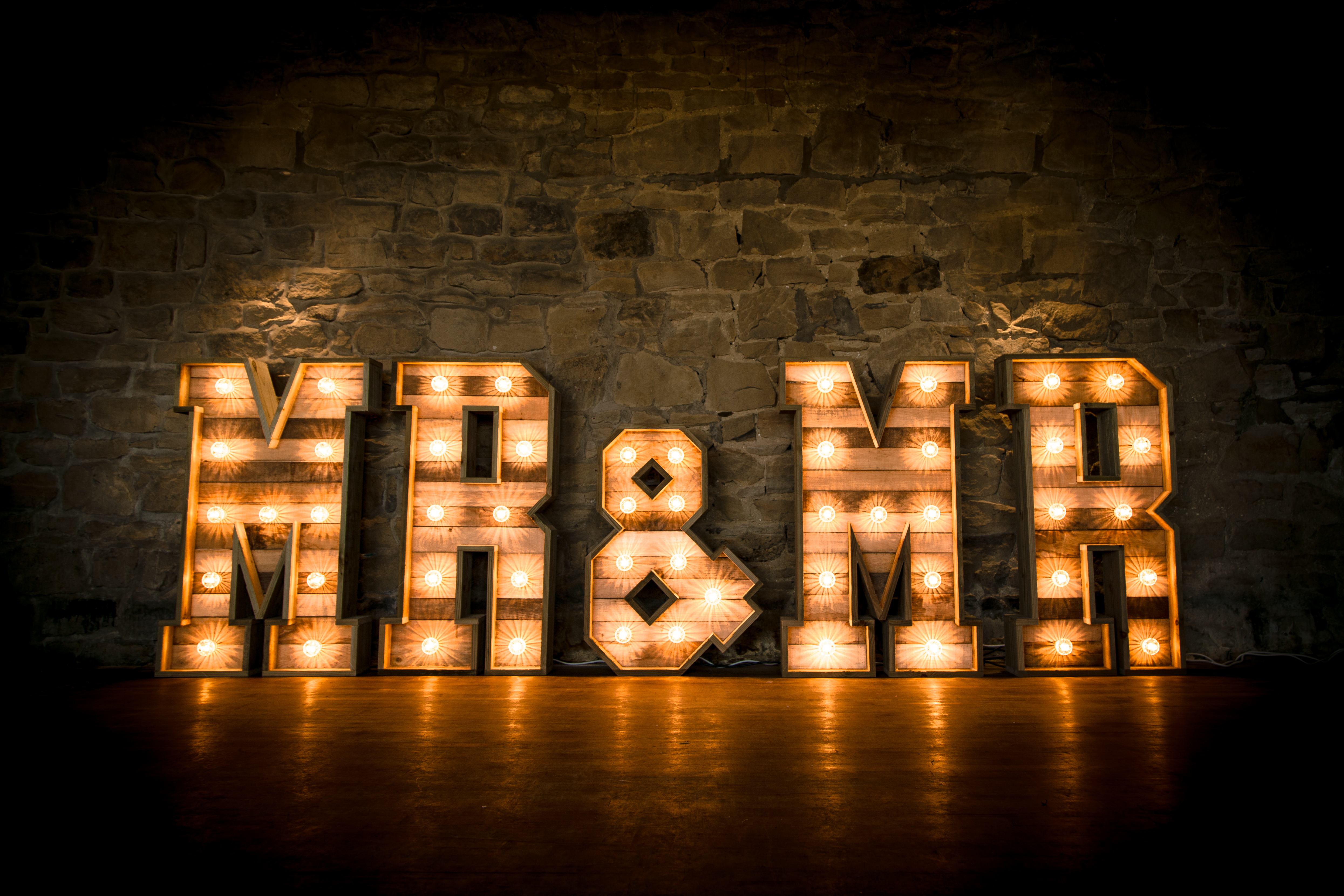 Mr & Mr Light Up Letters