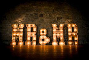 Mr & Mr Light Up Letters